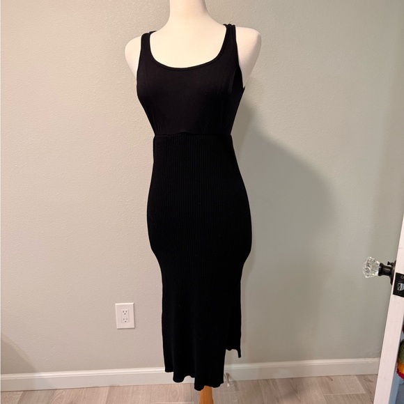 Seraphine Black Ribbed Maternity Top - Picture 6 of 8